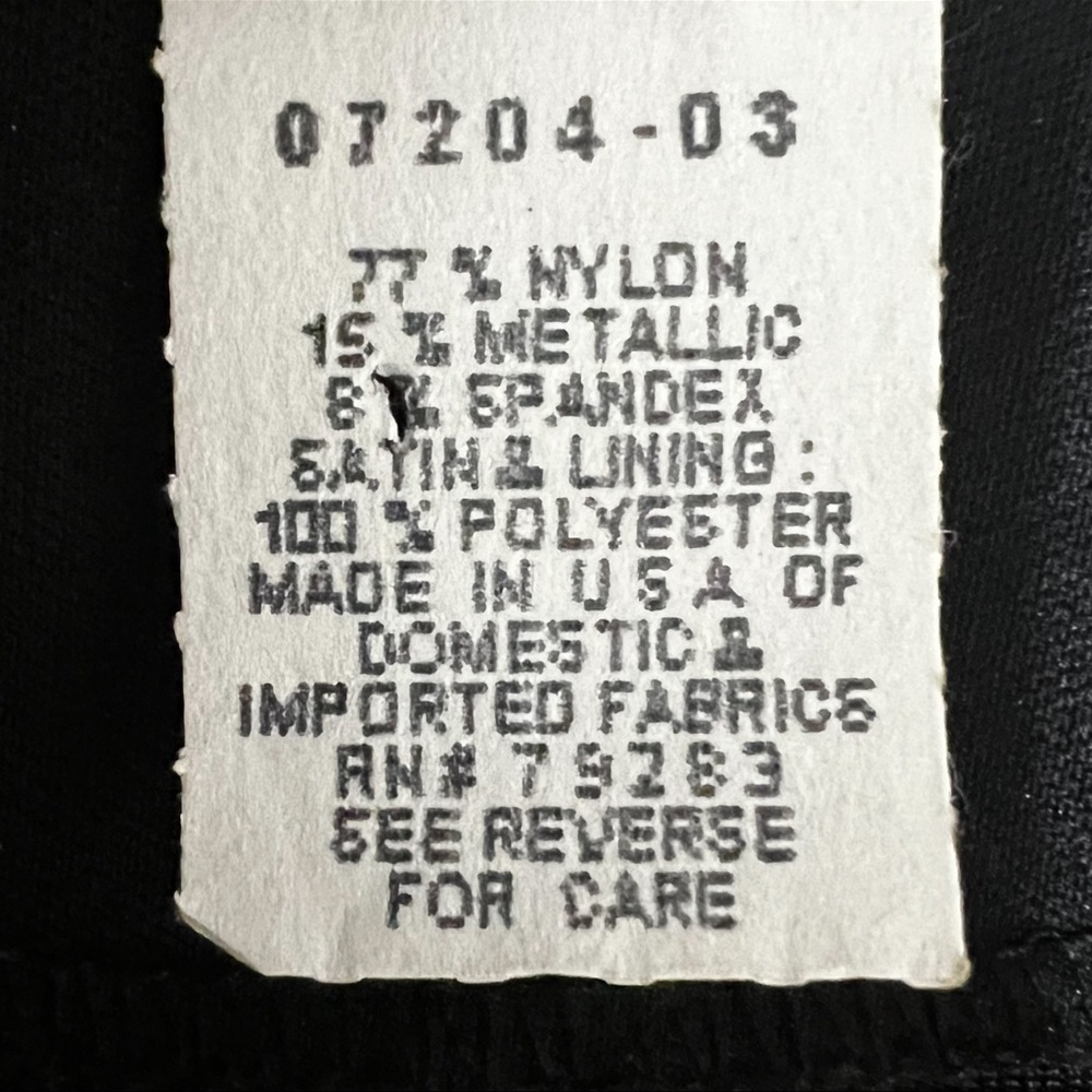 Jeanne Alexander Medium Vtg Zip front jacket gold metallic sparkle Shoulder pads - Picture 14 of 15